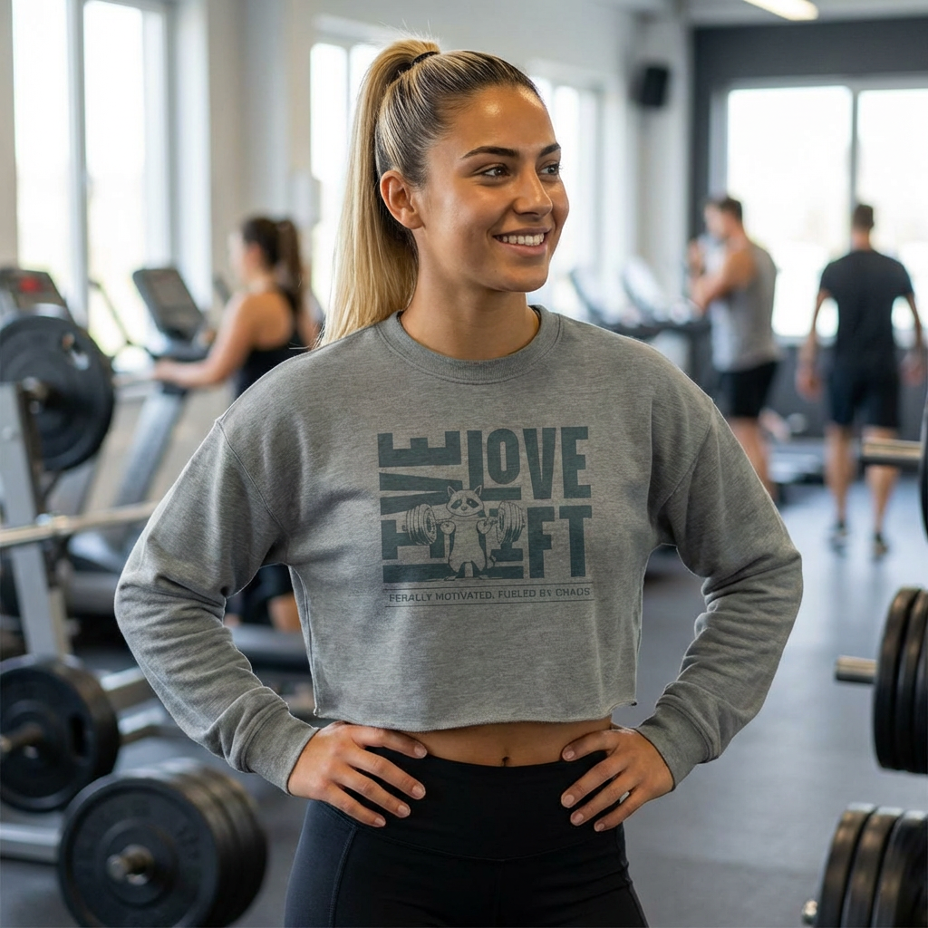 Live Love Lift Cropped Sweatshirt