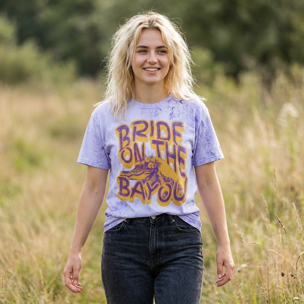 Bride on the Bayou – Comfort Colors Color Blast Tee with Southern Soul